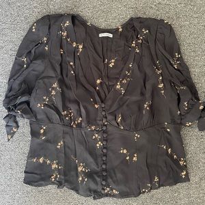 Reformation black floral top | 16